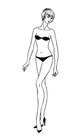 Female Fashion dummyのイラスト素材