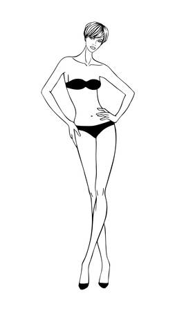 Female Fashion dummyのイラスト素材