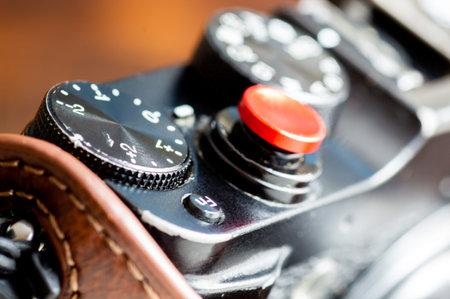 vintage camera close-up, details
