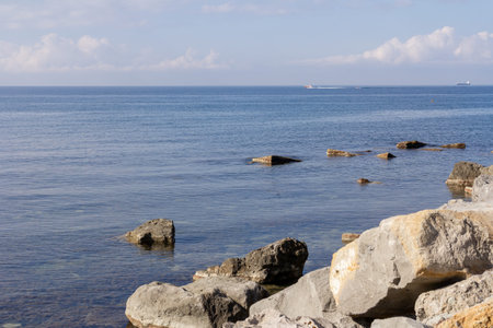 A large rock on the seashore