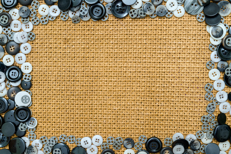 button background still life with space for type, sewing, crafts,の写真素材