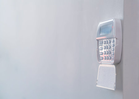 Alarm system of an apartment, house of business office. Surveillance and protection console