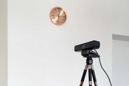 Closeup of projector in courthouse used to screen evidence. Nobodyの写真素材