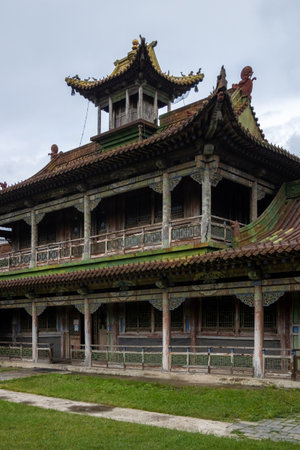 Ulaanbaatar, Mongolia - September, 2022 - Inside the Winter Palace of emperor Bogd Khan. Spectacular museum in capital city of Mongolia.のeditorial素材