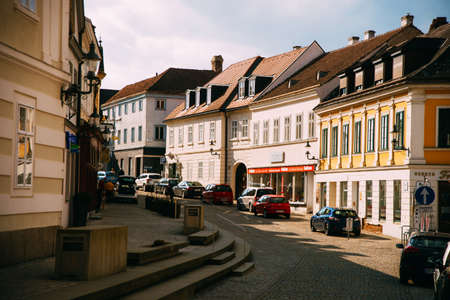 Austria/ Melk, 8 march 2020 Photo of nice beutiful old street during spring timeのeditorial素材