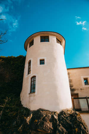 Austria/ Melk, 8 march 2020 Photo of old tower from Melk Monasteryのeditorial素材