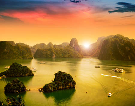 Halong bay in Vietnamの写真素材
