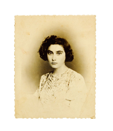vintage photo of a youn girl