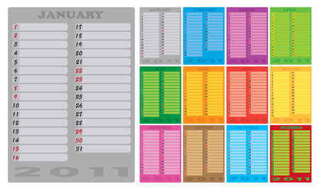 calendarのイラスト素材