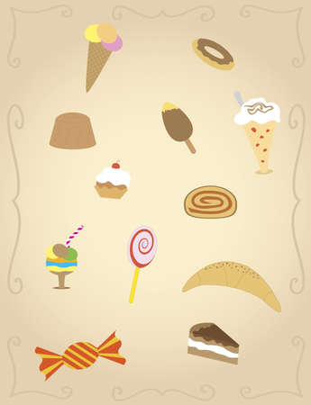 sweets illustrationの写真素材