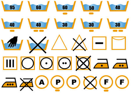 washing iconsの写真素材