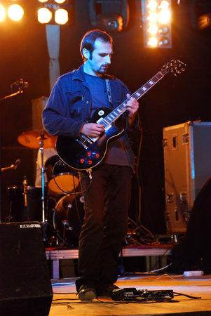 CARANSEBES - CARANSEBES - SEPTEMBER 12:  ultimul tren romanian rock band performing on stage at town...