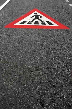 pedestrian crossing warningの写真素材