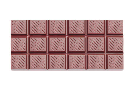 dark chocolate on white background