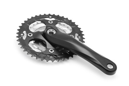 bicycle crank set on white