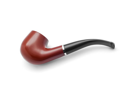 smoking pipe on white background