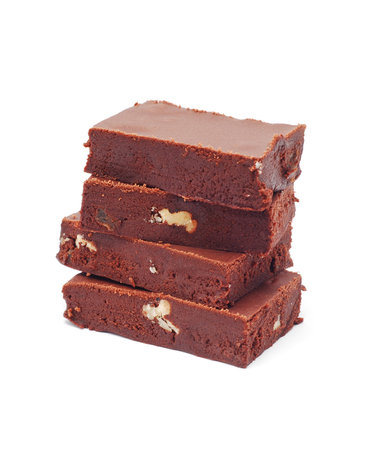 homemade chocolate on white backgroundの写真素材