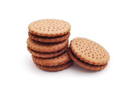 cocoa biscuits with chocolate cream