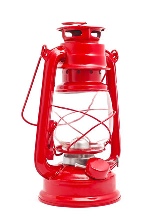 old style lantern on whiteの写真素材