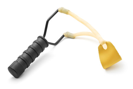 modern slingshot on white backgroundの写真素材