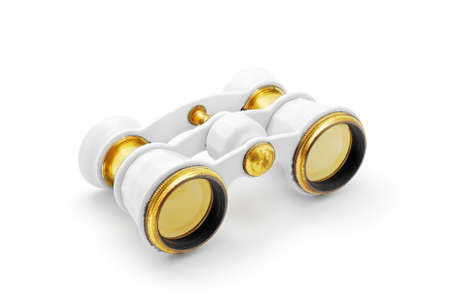 opera glasses binoculars on whiteの写真素材