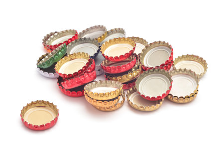 beer bottle cap on white