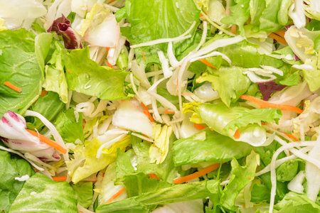 Vegetable salad mix closeup textureの写真素材