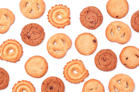 sweet biscuits variation isolated on white