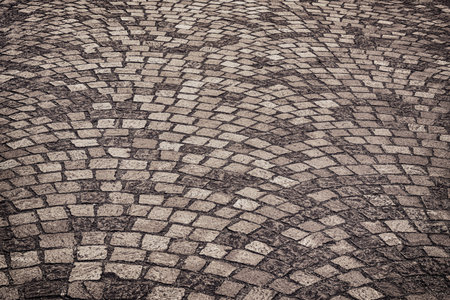 cobblestone road pavement texture detailの写真素材