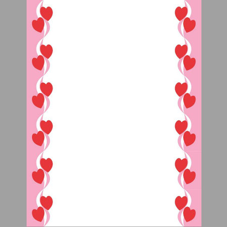 Dancing hearts ribbon card modelのイラスト素材