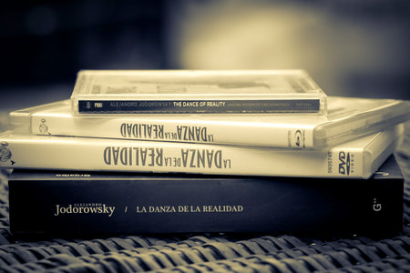 Chile. January 21, 2018. DVD, Bluray, CD and book of The Dance of Reality.のeditorial素材