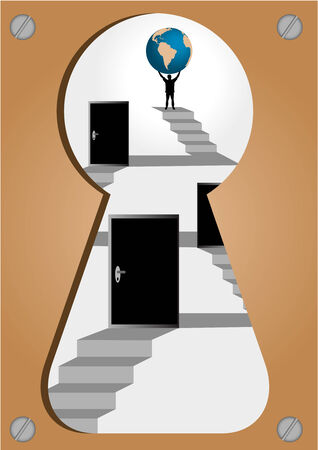 Conceptual illustration of achieving a goalのイラスト素材