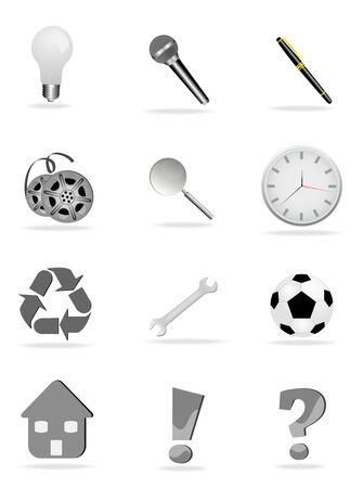 Set of twelve very detailed web elementsのイラスト素材