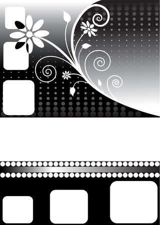 Floral background with sample text-boxのイラスト素材