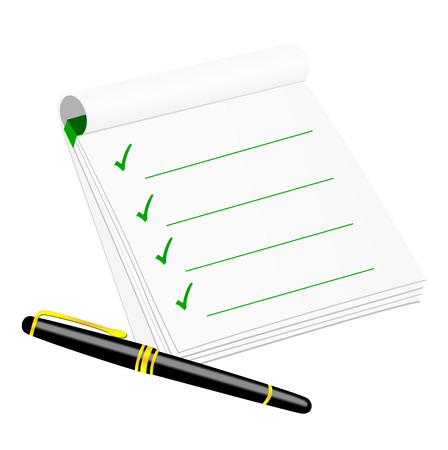 Checklist isolated on white backgroundのイラスト素材