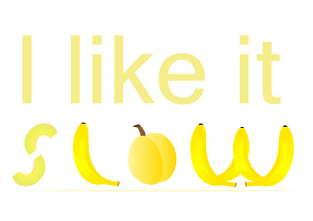 Slow food concept with fruitsのイラスト素材