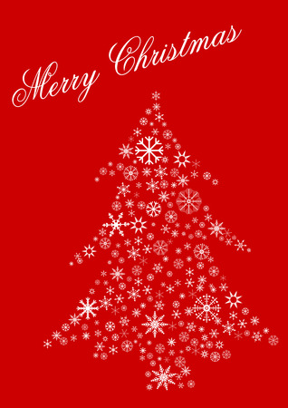 Abstract winter background with a metaphoric Christmas treeのイラスト素材