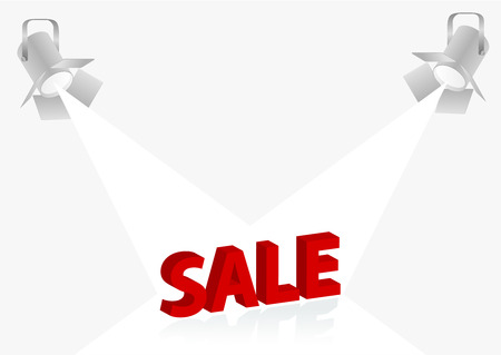 Sale illustration with spot light and reflectionのイラスト素材