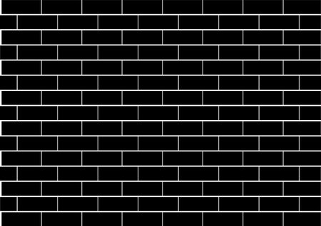 Illustration of a black brick wallのイラスト素材