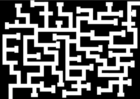 Illustration of a labyrinth on black backgroundのイラスト素材