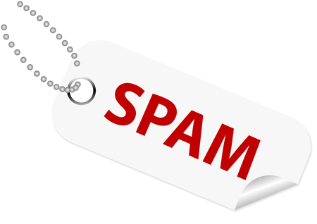 Illustration of a spam label on white backgroundのイラスト素材