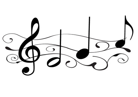 Abstract Illustration of a stave on white backgroundのイラスト素材