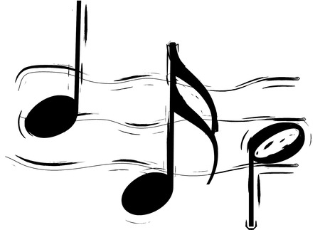 Abstract Illustration of a stave on white backgroundのイラスト素材