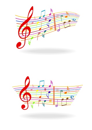 Abstract illustration of a staveのイラスト素材