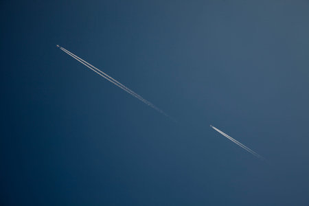 Chasing airlinersの写真素材