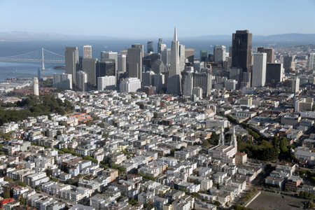 Aerial view of downtown San Francisco, USAの写真素材