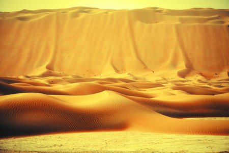 Amazing sand dune formations in Liwa oasis, United Arab Emirates