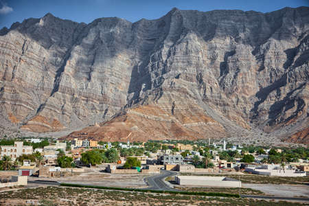 Amazing mountain scenery in Bukha, Musandam peninsula, Omanのeditorial素材