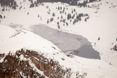Amazing mountain scenery from Engelberg, Switzerlandの写真素材