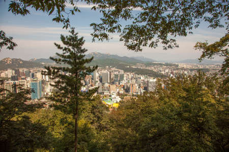 Aerial views of Seoul, South Koreaの写真素材